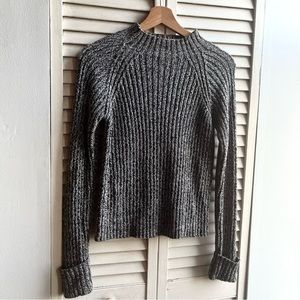 Vintage 90s SO brand grey marled ribbed turtleneck